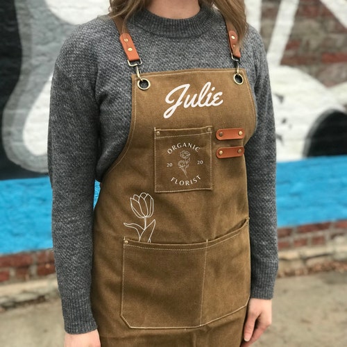 Custom Garden Apron With Pocket Logo Apron for Florist Gift Idea
