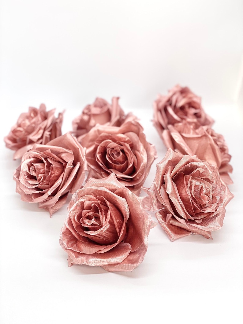 3 inch Metallic Rose Gold Rose Gold Rose gold rose Rose Gold flower gold flower metallic Flower Metallic Rose Gold Wedding Metallic Rose Gold Wedding Decor Rose Decor Rose Gold Cake Flower Rose Centerpiece flower Flower wedding