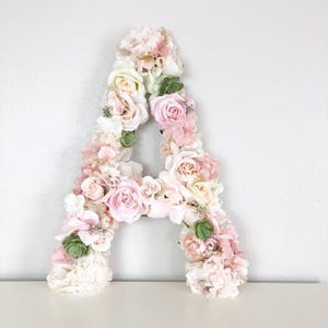 Letras florales Shabby Chic de 15, 19 y 24 pulgadas, letras de madera, letras para boda, decoración de jardín, guardería, jardín, despedida de soltera