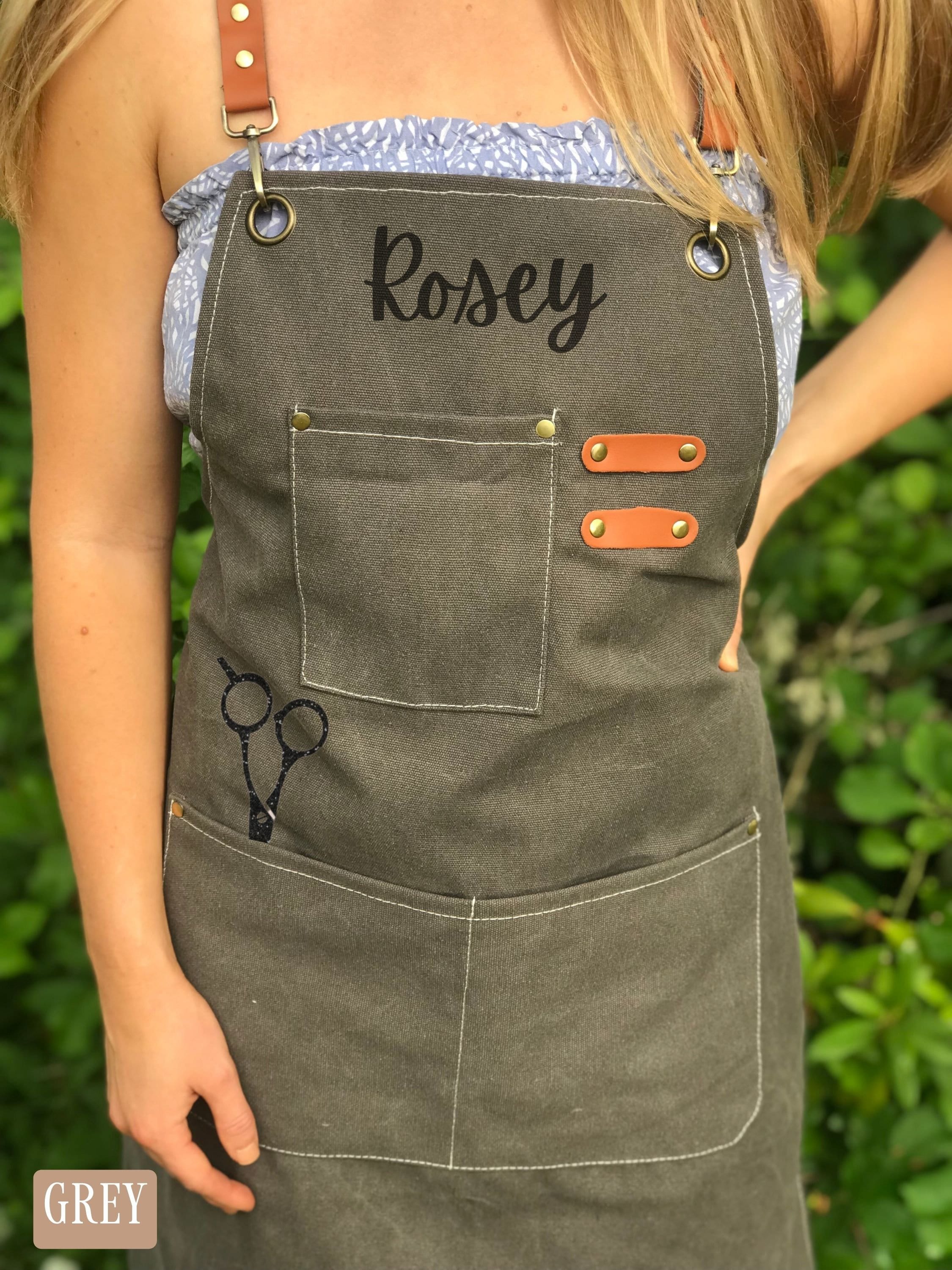 Hairstylist Apron with Pockets Hairdresser Custom Apron for Hair Stylist Customized Apron Personalized Apron for Women Custom Logo Apron