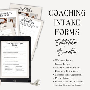 Coaching Client Intake Form Template Coaching Onboarding Life Coach Template Coaching Onboarding Form Coach Confidentiality Agreement Form