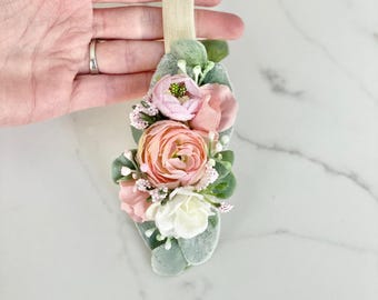 Boho Toddler Flower Crown Boho Flower Girl Crown Baby Shower Gift Newborn Photo Flower Crown Newborn Flower Crown Baby Flower Crown