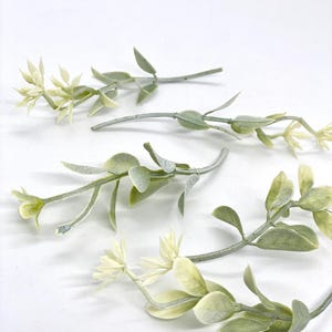 Set of 5 Artificial Greenery Accent Greenery Sprig Greenery Crown Filler Pale Greenery Muted Greenery Artificial Greenery Artificial Flower