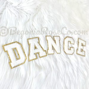 Parche de baile, regalo para profesor de baile, parche de chenilla para bailarina, parche con purpurina, parche con letras, sudadera de baile, camiseta de baile, camiseta de mamá bailarina, regalo de baile