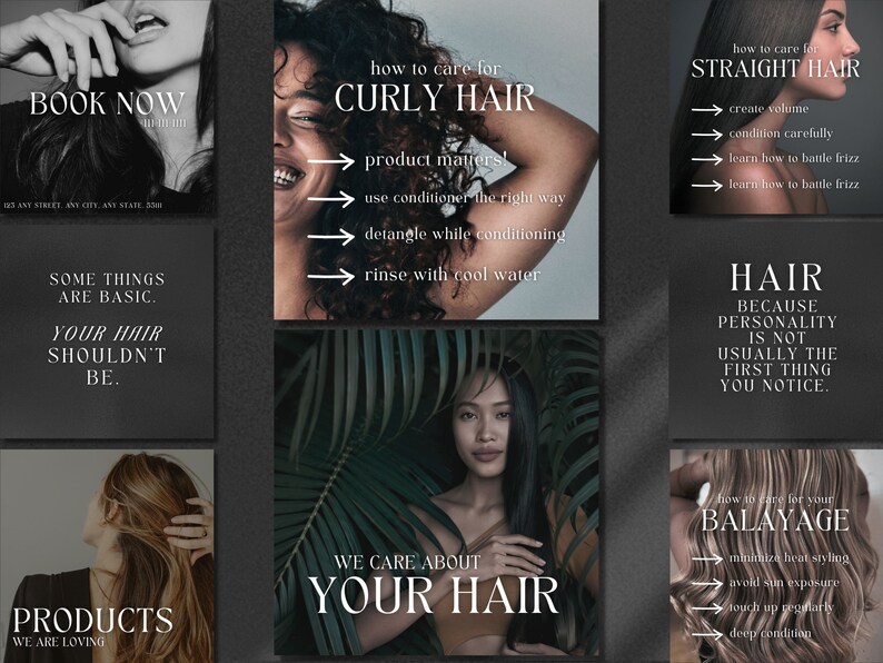 Hairstylist Instagram Template Hair Stylist Template Hair - Etsy