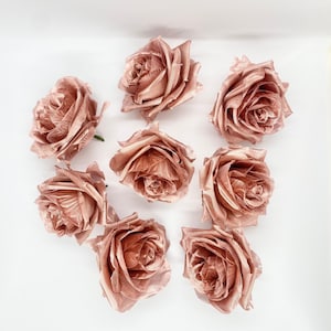 3 inch Metallic Rose Gold Rose Gold Rose gold rose Rose Gold flower gold flower metallic Flower Metallic Rose Gold Wedding Metallic Rose Gold Wedding Decor Rose Decor Rose Gold Cake Flower Rose Centerpiece flower Flower wedding