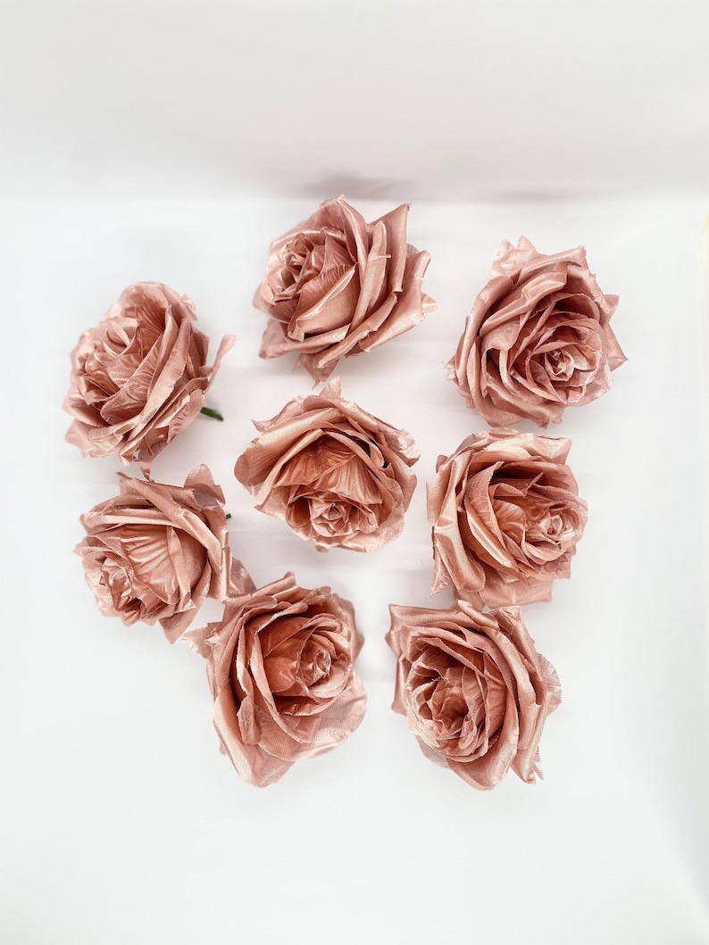 3 inch Metallic Rose Gold Rose Gold Rose gold rose Rose Gold flower gold flower metallic Flower Metallic Rose Gold Wedding Metallic Rose Gold Wedding Decor Rose Decor Rose Gold Cake Flower Rose Centerpiece flower Flower wedding