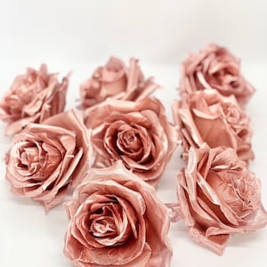 3 inch Metallic Rose Gold Rose Gold Rose gold rose Rose Gold flower gold flower metallic Flower Metallic Rose Gold Wedding Metallic Rose Gold Wedding Decor Rose Decor Rose Gold Cake Flower Rose Centerpiece flower Flower wedding