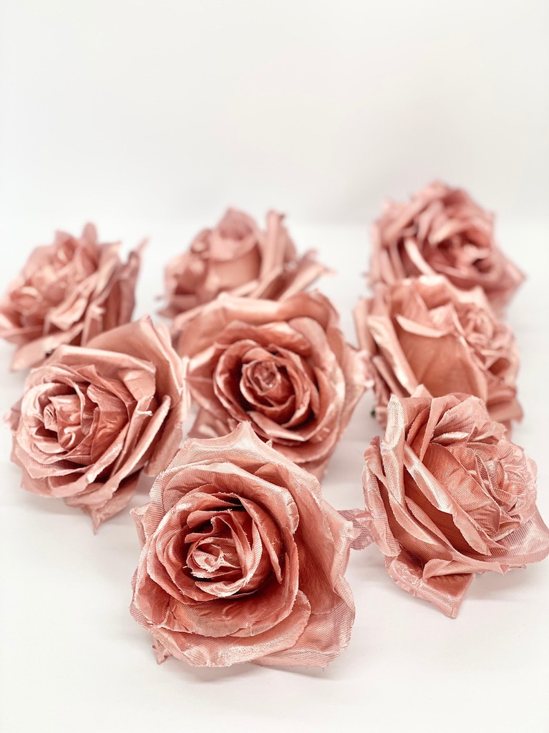 3 inch Metallic Rose Gold Rose Gold Rose gold rose Rose Gold flower gold flower metallic Flower Metallic Rose Gold Wedding Metallic Rose Gold Wedding Decor Rose Decor Rose Gold Cake Flower Rose Centerpiece flower Flower wedding