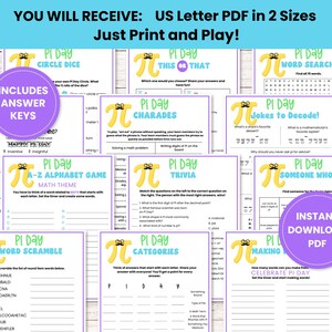 Pi Day Games Bundle - 12 Fun Classroom Pi Day Printable Activities ...