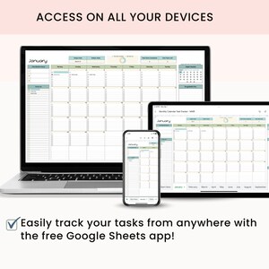 Monthly Calendar Task Tracker for Google Sheets - to Do List ...