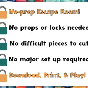 Printable Escape Room for Tweens, Teens, & Kids - The Enchanted Library Escape Room Game - Fun Printable Puzzle Game - Family Game Night- No Prep Escape Room - No Props or Locks - No Difficult Pieces to Cut - No Major Set Up - Print & Play