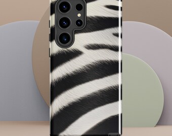 Tough Samsung® Phone Case with Realistic Zebra Print – Durable Dual-Layer Protection