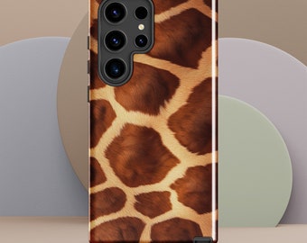 Tough Samsung® Phone Case with Realistic Giraffe Print – Durable Dual-Layer Protection
