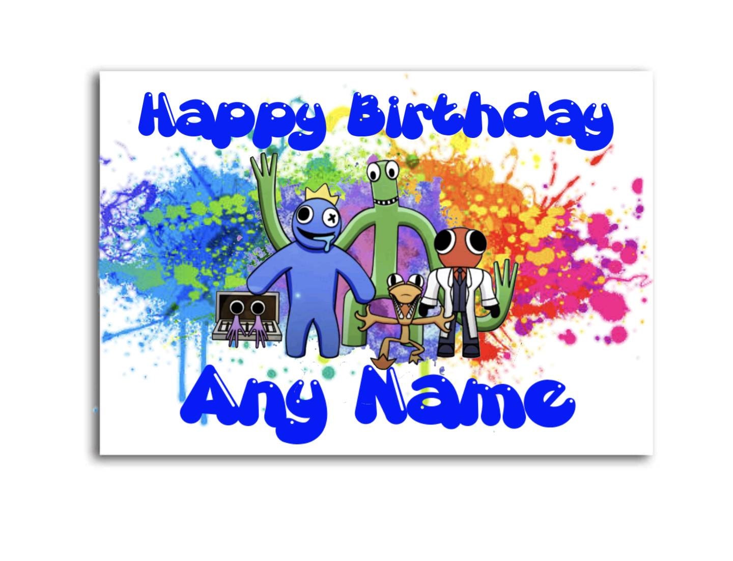 Rainbow Friends Roblox Family Birthday PNG file template