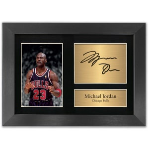 Michael Jordan Autograph Signed A4 Printed Photo Reproduction Print Picture Display No41