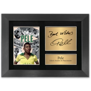 Pele Brazil Football Autograph Photo Print Pelé World Player of the Century | Signed A4 Printed Reproduction Picture Display No48