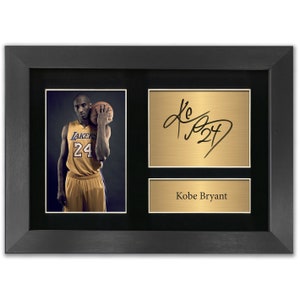 Impresión fotográfica autógrafa de Kobe Bryant, jugador de baloncesto, reproducción impresa en tamaño A4 firmada, n.º 21