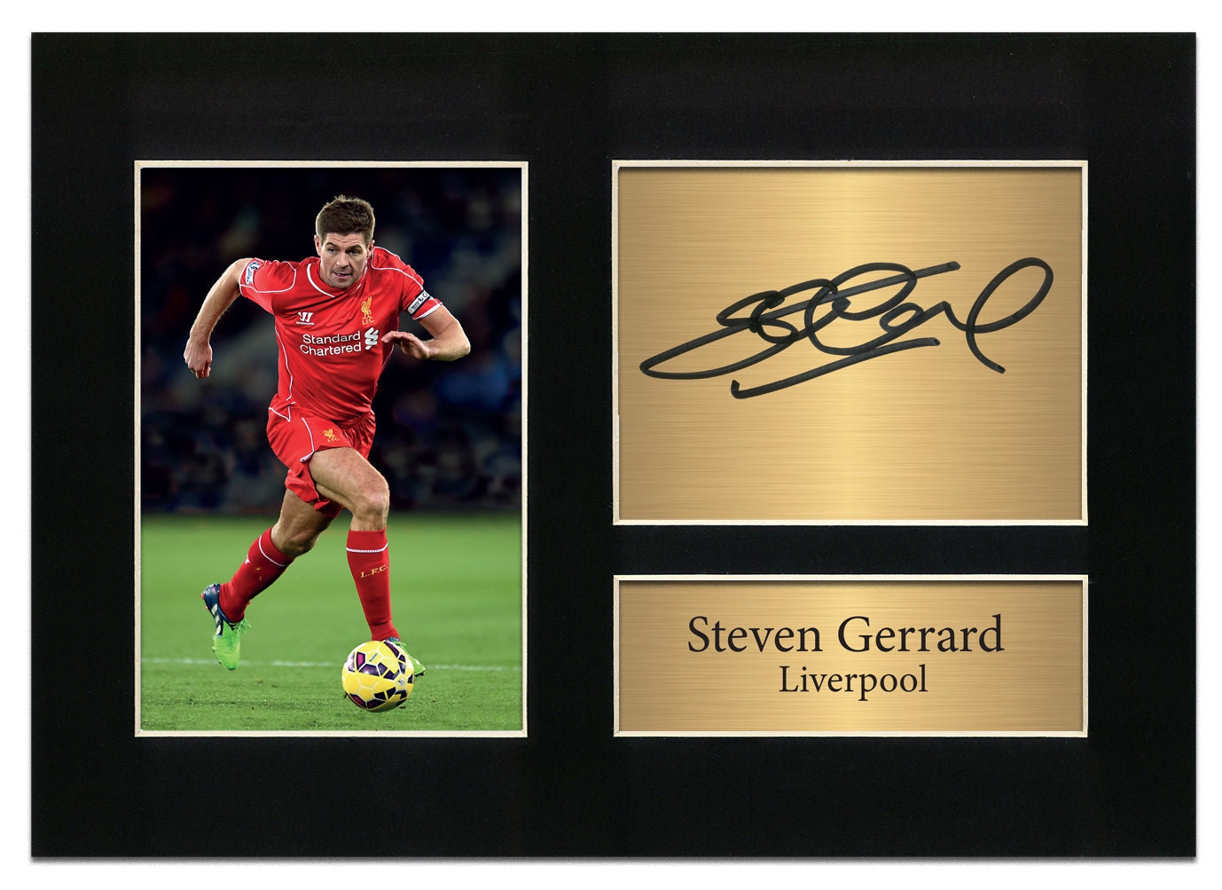 Steven Gerrard 直筆サインフォト icons ジェラード FAカップ優勝 直筆