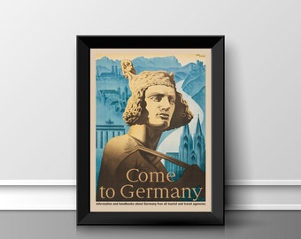 Germany Travel Poster – Vintage German Tourism Art Print