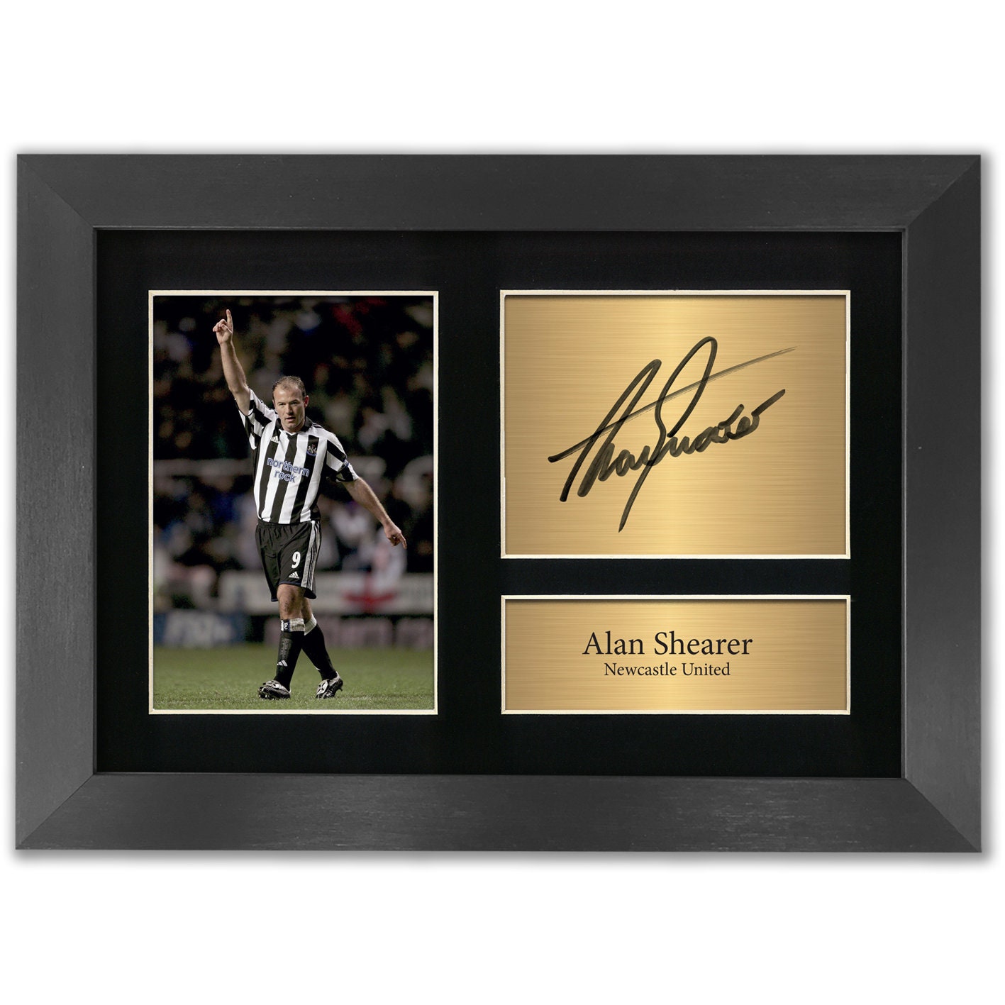 Alan Shearer Signed Photo Print, Newcastle United Memorabilia (A4