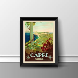 Capri Italia - Vintage Travel Poster - A4 A3 A2 - Quality Prints #8