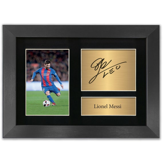 Lionel Messi Signed Barcelona Signed Autograph Printed Photo