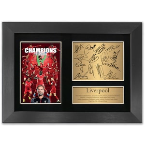 Affiche autographe de Liverpool, photo dédicacée des champions de la Premier League 2019/2020, affiche de football imprimée A4 n° 33