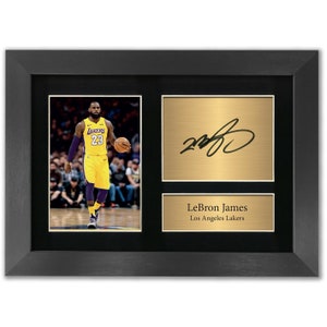Lebron James Los Angles Lakers Signed A4 Printed Autograph Photo Memorabilia Reproduction Print Picture Display No83