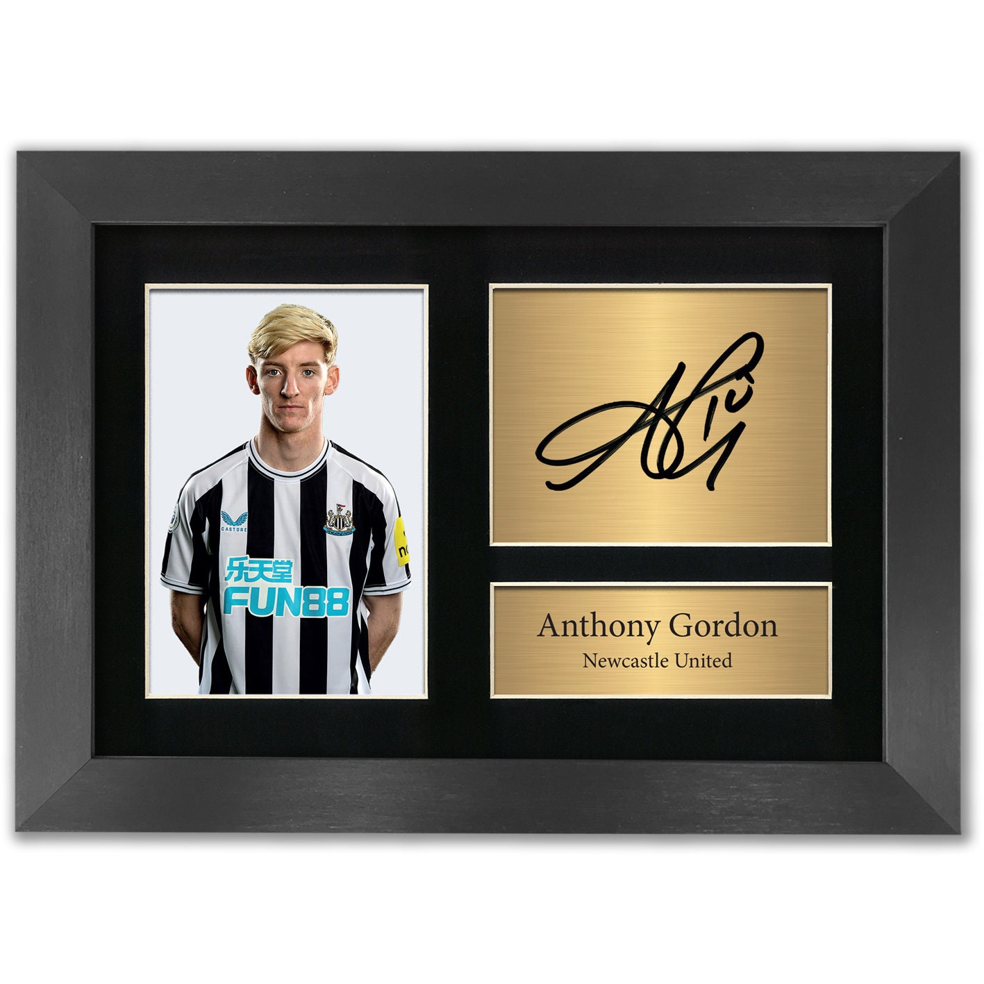 Anthony Gordon Newcastle United Autograph Player Photo Signed A4 Printed Memorabilia Reproduction Print Picture Display Toon Army No148