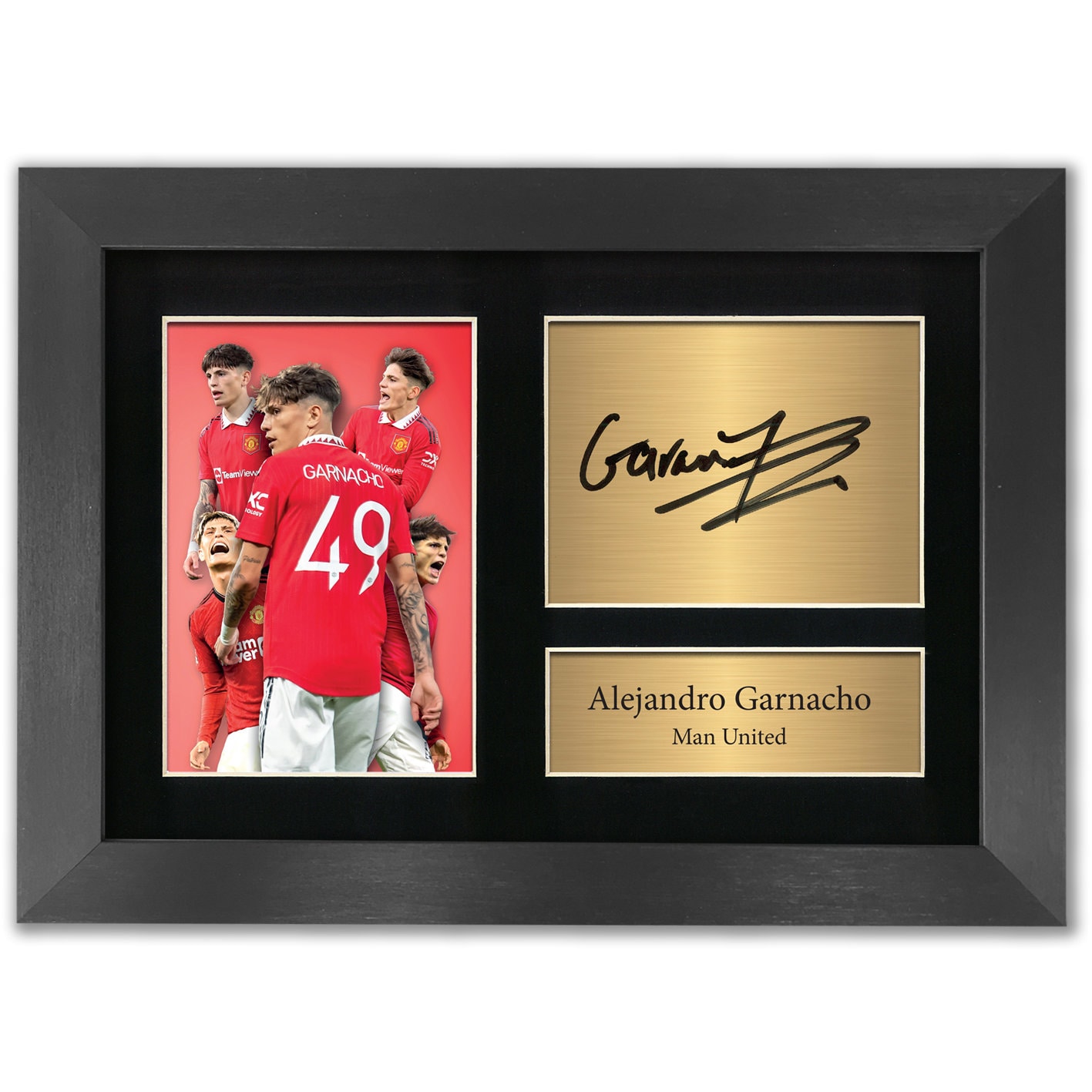Alejandro Garnacho Signed Photo Print, Man U Memorabilia (framed