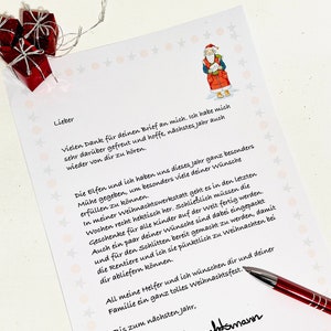 Reply letter from Santa Claus • Template for printing • Includes coloring template