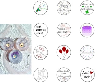 Birthday tea light message • Birthday tea light messages to print out • Template tea light message