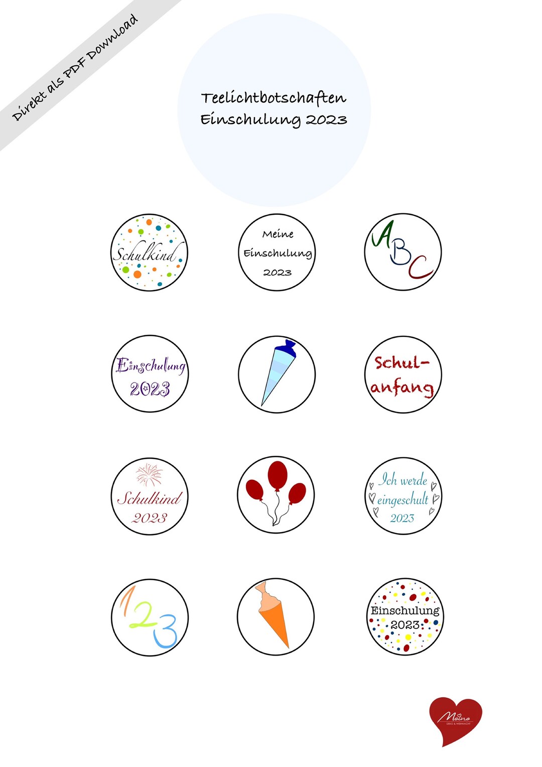 Tea Light Messages for School Enrollment to Print Out Etsy