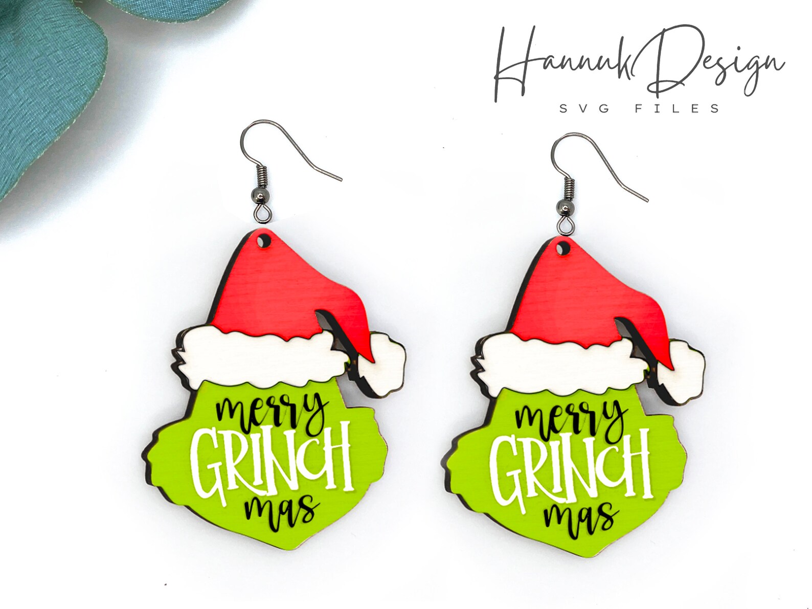 Christmas Earring Svg Laser Cut File for Earring Etsy