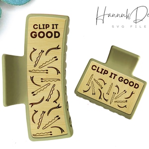 Clip it good Funny & Cute Claw Clip SVG Templaten - Laser Cut and Engraving Files Digital Download