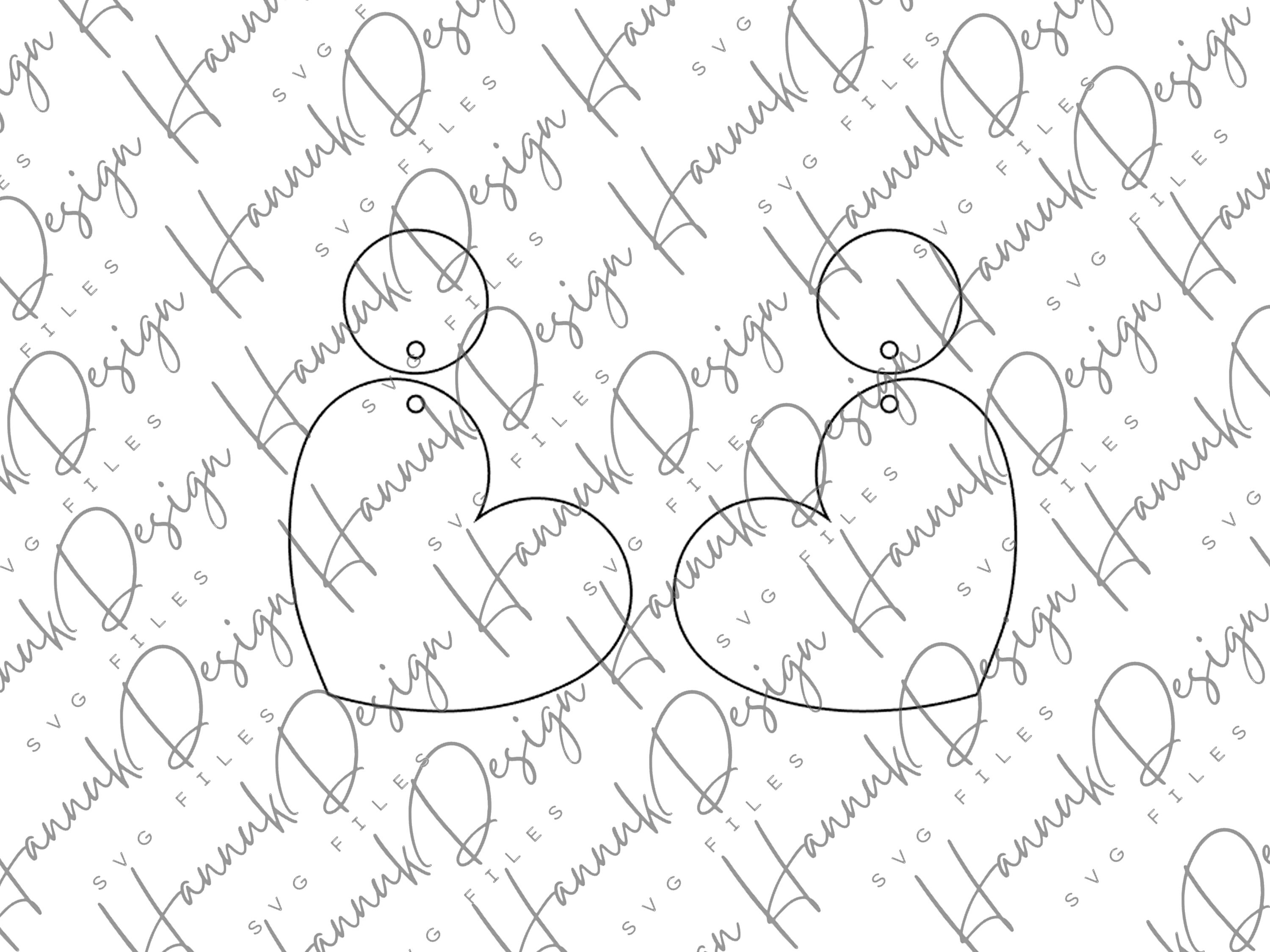 Heart Earrings Svg Wood Earring Svg Laser Cut File for - Etsy Australia
