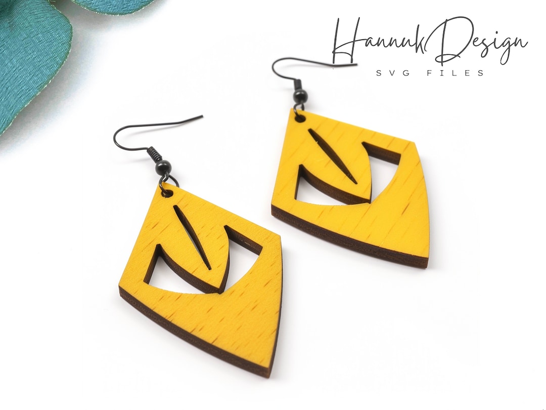 Diamond Shape Native Primitive Pattern Wood Earring Svg Laser Cut File ...