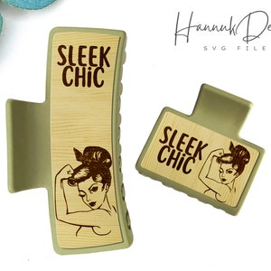 Sleek Chic Funny & Cute Claw Clip SVG Templaten - Laser Cut and Engraving Files Digital Download