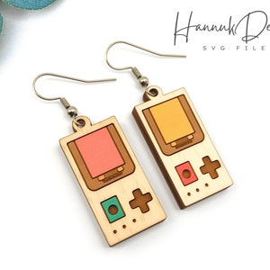 Tetris Game Wood Earring Svg Laser Cut File Digital Download