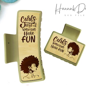 Funny Quote Claw Clip SVG Template - Laser Cut and Engraving Files Digital Download