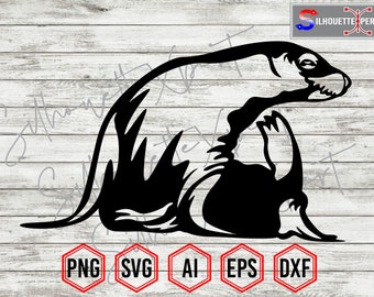 Seal Silhouette #1, Seal svg, Sea Lion svg, Ocean svg - Clipart, Vector, Cricut, CNC, Vinyl Cutter, Decal Sticker, T-Shirt File.