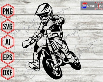 Moto Kid Rider svg, Motorcycle svg, Dirt Bike svg, Mud Life svg - Cricut, CNC, Laser, Vinyl Cutter, Decal Sticker, T-Shirt File.