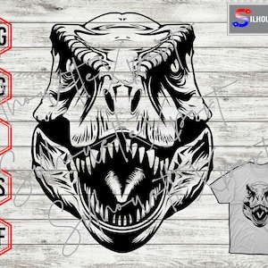 T-rex Head svg, T-rex svg, Tyrannosaurus svg, Dinosaur svg, Animal svg - Clipart, Cricut, CNC, Vinyl Cutter, Decal Sticker, T-Shirt File.