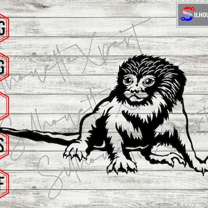 Crawling Pygmy Marmoset svg, Smallest Monkey svg, Animal svg - Clipart, Cricut, CNC, Vinyl Cutter, Decal Sticker, T-Shirt File.