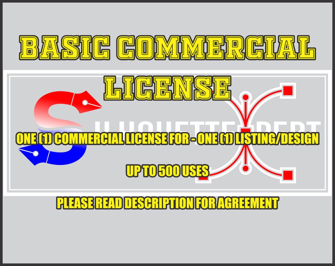 Basic Commercial License Svg, Authorization Svg, Certificate to Sell