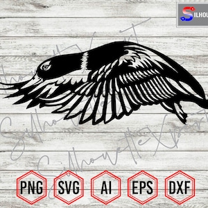Diving Wild Duck Silhouette #7, Duck svg, Wild Duck svg, Farm Animals svg - Clipart, Cricut, Cameo, Vinyl Cutter, Decal Sticker, TShirt File