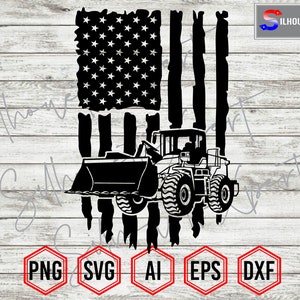 American Wheel Loader svg, Heavy Equipment svg, Construction Truck svg - Vector, Cricut, CNC, Vinyl Cutter, Decal Sticker, T-Shirt File.