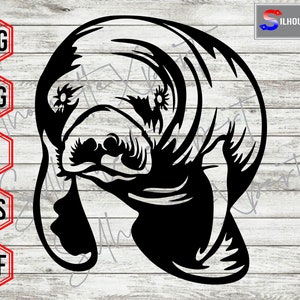 Manatee svg, Sea Cow svg, Beach svg, Animal svg - Vector, Clipart, Cricut, CNC, Vinyl Cutter, Decal Sticker, T-Shirt File.