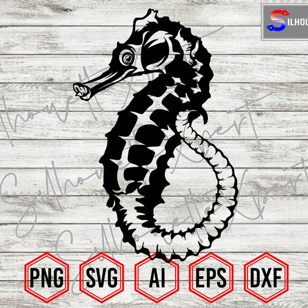 Sea Horse svg, Sea Horse Silhouette, Ocean Animals svg - Clipart, Cricut, Cameo CNC, Laser, Decal Sticker, T-Shirt File